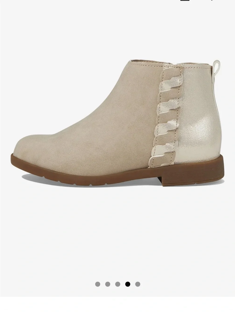 NWT Girls 1 Wide  Taupe boots Stride Rite